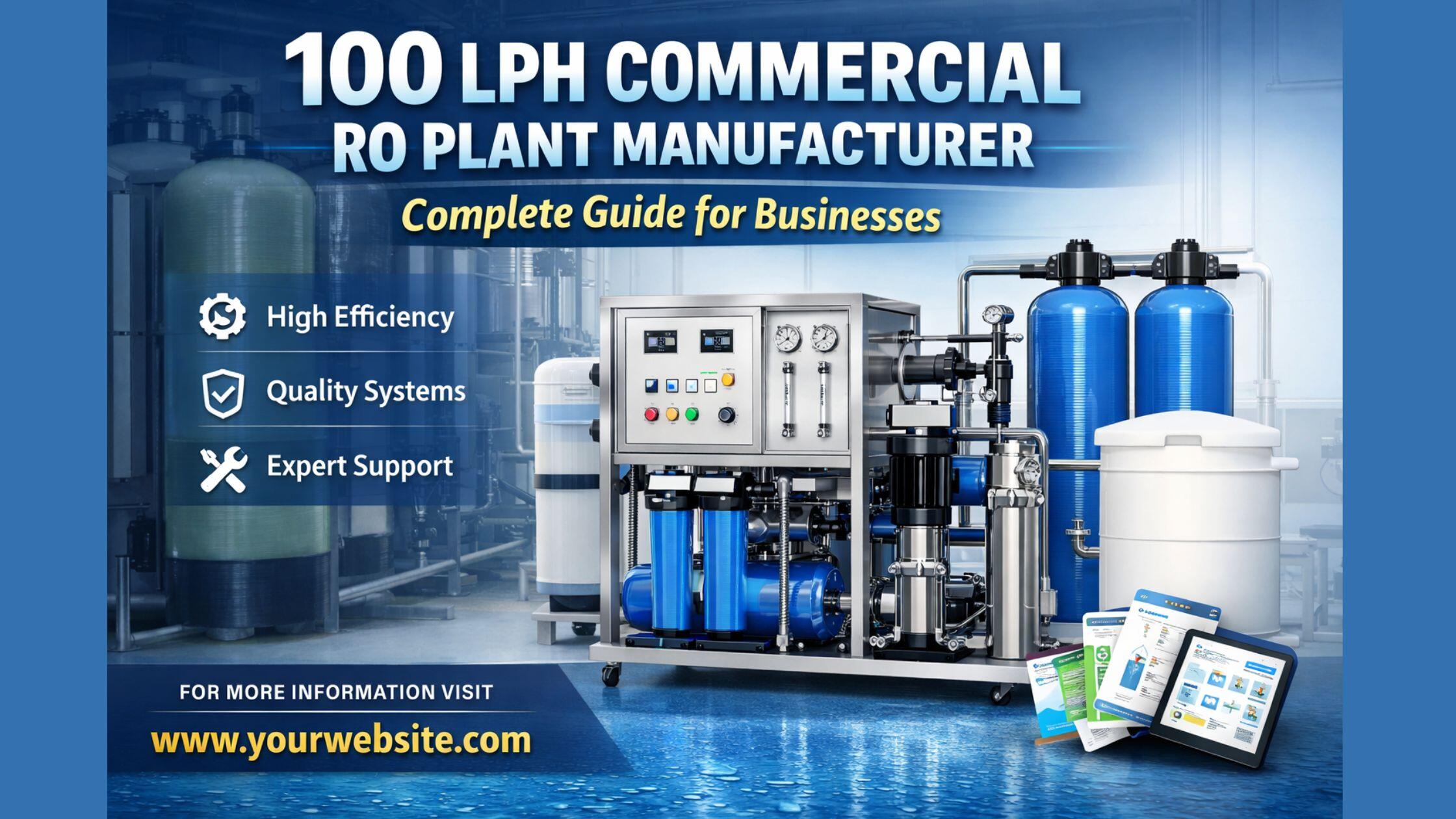 100 LPH Commercial RO Plant Manufacturer